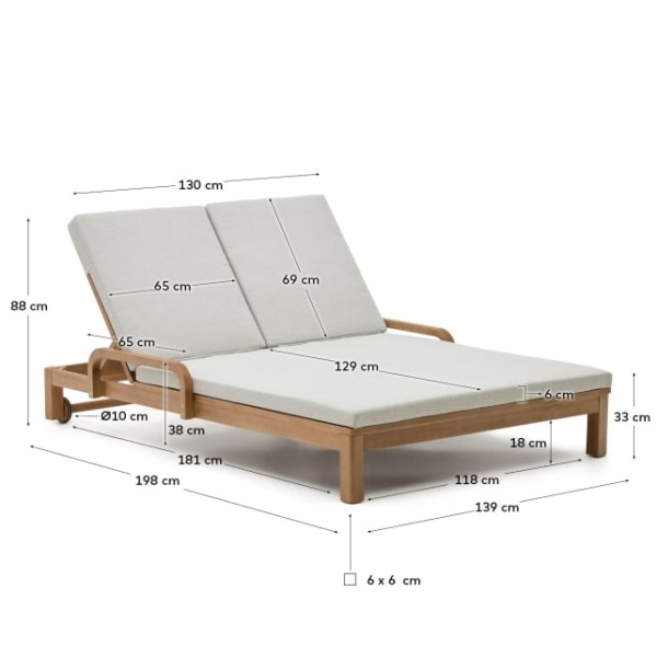 Подвійний шезлонг Sonsaura - комфорт і стиль для вашого саду