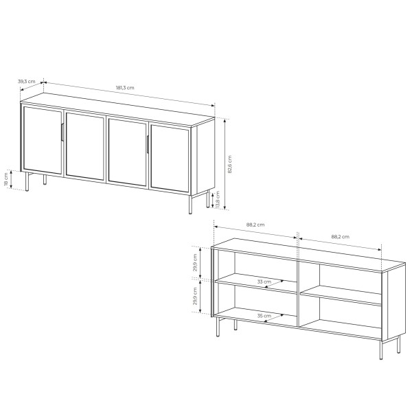 Комод Lumi 4D/181 з підсвіткою