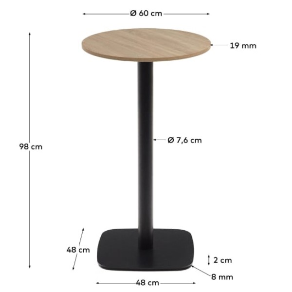 Стіл барний Dina круглий з меламіну