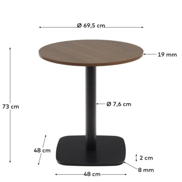 Стіл Dina круглий з меламіну - стиль і комфорт для вашого інтер'єру