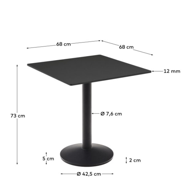 Стіл Dina з круглою основою для кухні та саду