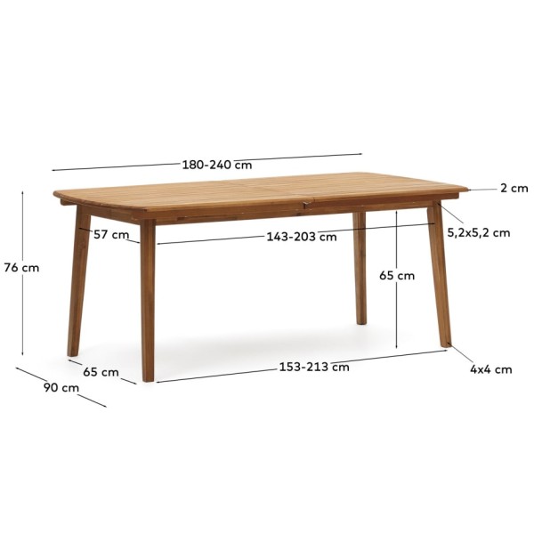 Стіл розсувний Thianna — стильний та зручний для кухні та саду