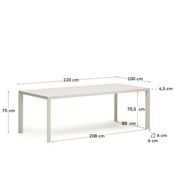 Стіл Culip 220х100 см з металу