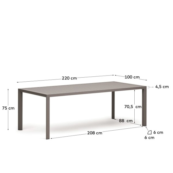 Стіл Culip 220х100 см з металу