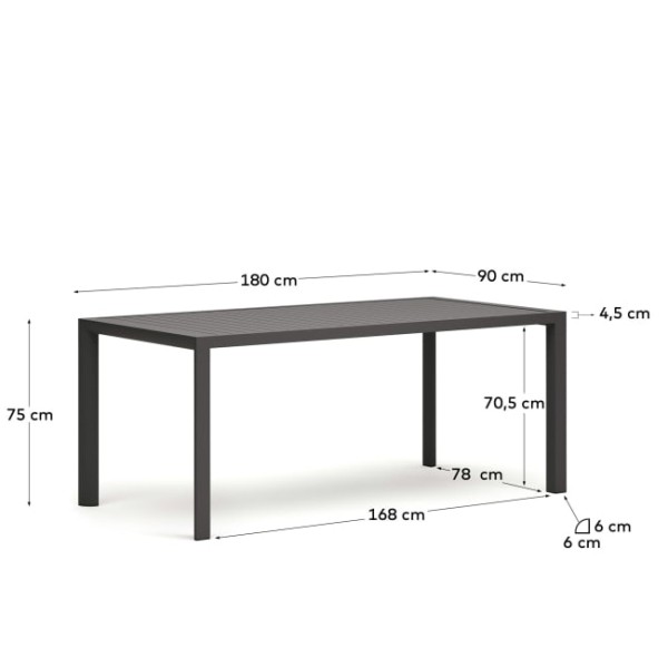 Стіл Culip 180х90 см для кухні та саду