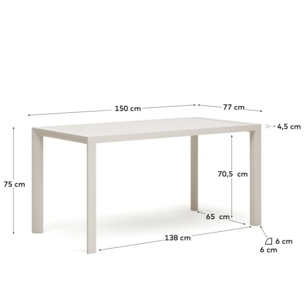 Стіл Culip 150x77 см - Ідеальний вибір для кафе та саду