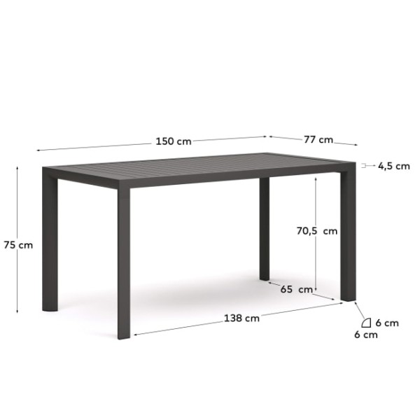 Стіл Culip 150x77 см - Ідеальний вибір для кафе та саду