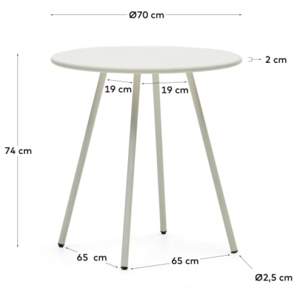 Стіл Montjoi – Круглий стіл для кухні та саду