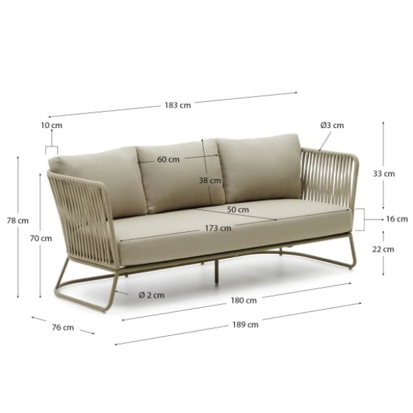 Диван Saconca – для комфортного відпочинку на вулиці