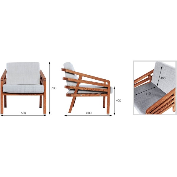 Крісло Lugano для вітальні та саду – Меблі високої якості від Elite Mebel