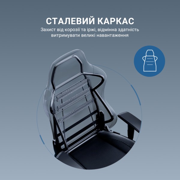 Ігрове крісло Anda Seat Luna Pro Size L Black Fabric – комфорт та підтримка для кожного геймера