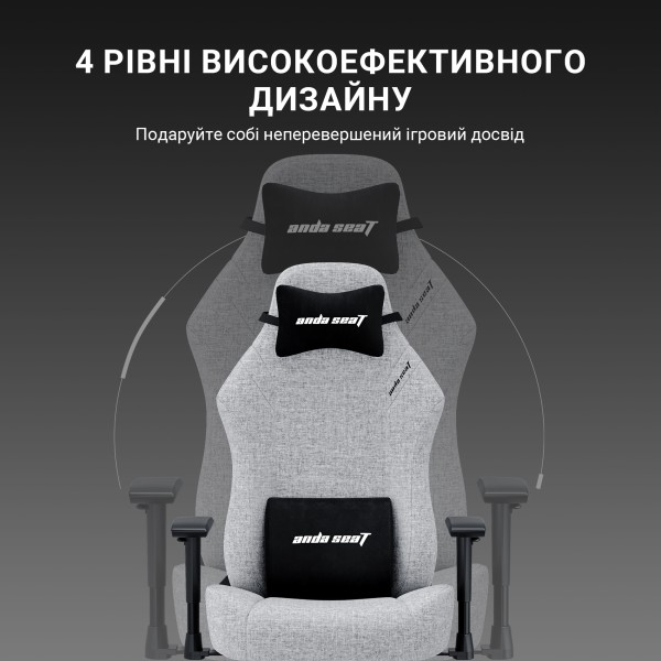 Ігрове крісло Anda Seat Luna Pro Size L Gray Fabric