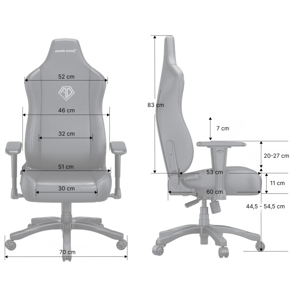Ігрове крісло Anda Seat Novis Size L Gray Fabric – найкраще для геймерів