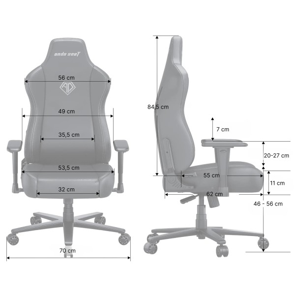 Ігрове крісло Anda Seat Novis Size XL Gray Fabric