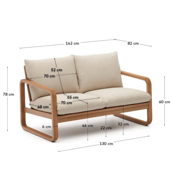 Диван 2-місний Sacaleta - стиль та комфорт для вашого саду