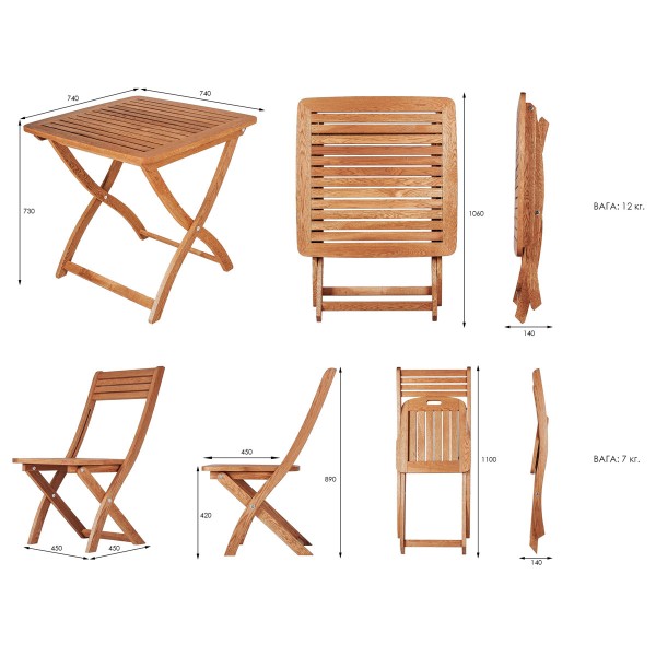 Садовий набір California Terrace - Меблі для вашого саду та вулиці