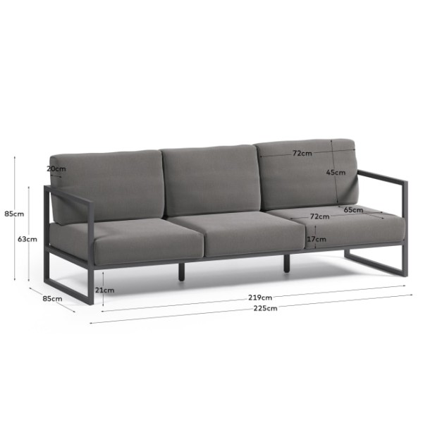 Диван 3-місний Comova — Стиль для Вашого саду та вулиці