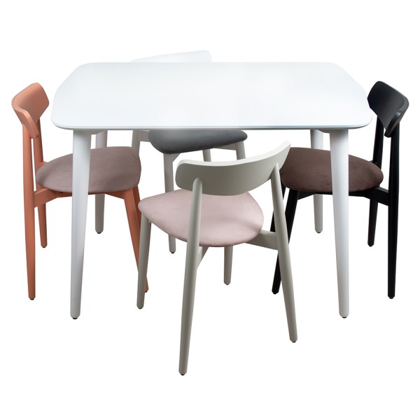 Стіл Dan White (Ден) Lovko — сучасний білий стіл для кухні