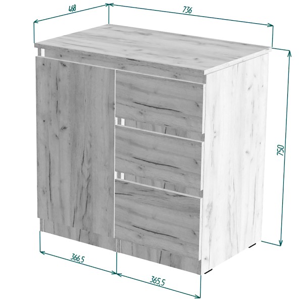 Стіл-комод трансформер розсувний Frenzy — стиль та функціональність