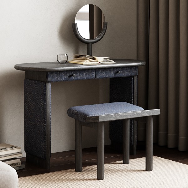 Банкетка з масиву дерева та тканини для спальні