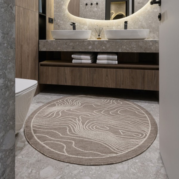 Килим Пейзажна алея кавовий – елегантний вибір для вашого дому