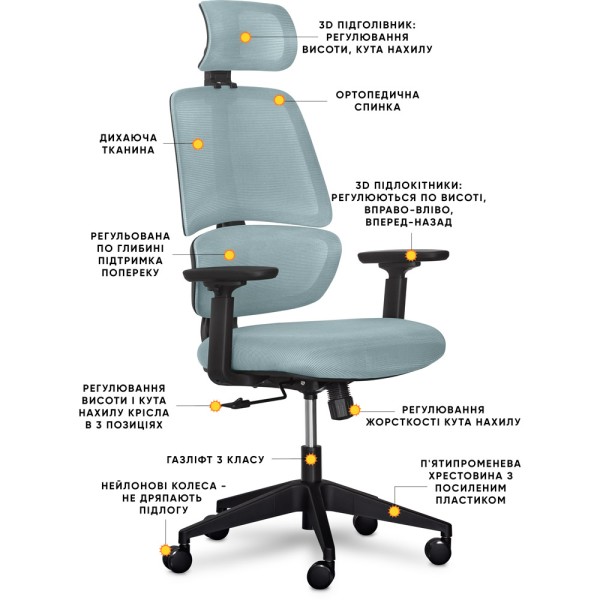 Крісло Leo Air: Зручність та стиль для вашого офісу