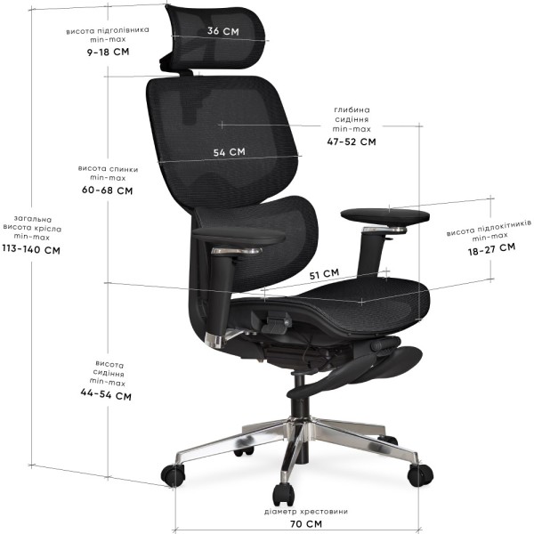 Крісло D2 Air Plus — комфорт для офісу та дому