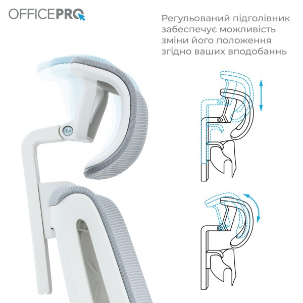 Офісне крісло Officepro Harmony OC310-W-LG-LG