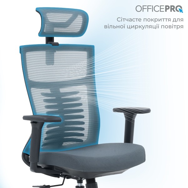 Крісло офісне Officepro Balance OC550-B-DG-DG – Купити в Elite Mebel