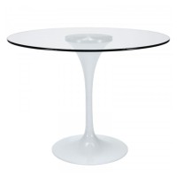 Стол стеклянный круглый Тюльпан G