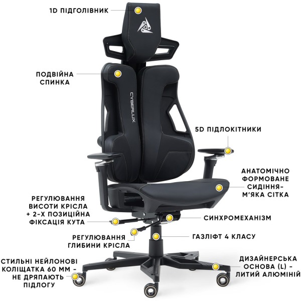 Геймерське крісло Cyberlux V10 — зручність та стиль для геймерів