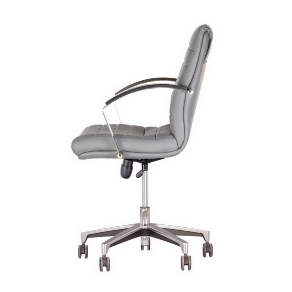 Крісло Iris steel LB AL70 - Офісне крісло з екошкіри та шкіри