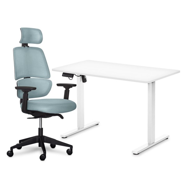 Комплект стол PowerDesk Lite + стул Leo Air Plus для вашого офісу