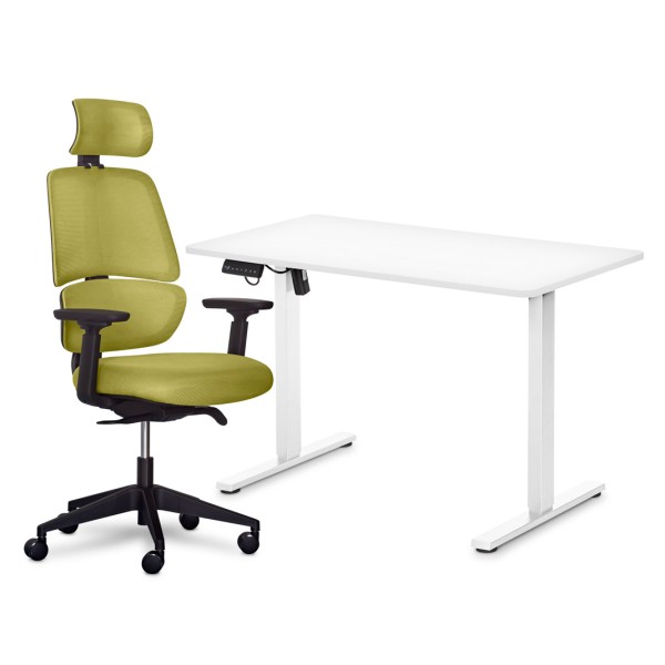 Комплект стол PowerDesk Lite + стул Leo Air Plus для вашого офісу