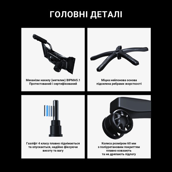 Ігрове крісло Anda Seat Luna Pro Size L Dark Gray Fabric