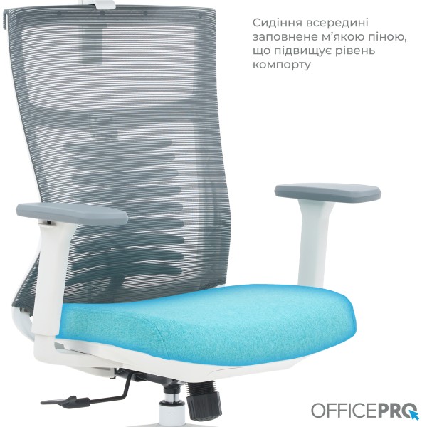 Крісло офісне Officepro Balance OC550-W-DG-BL