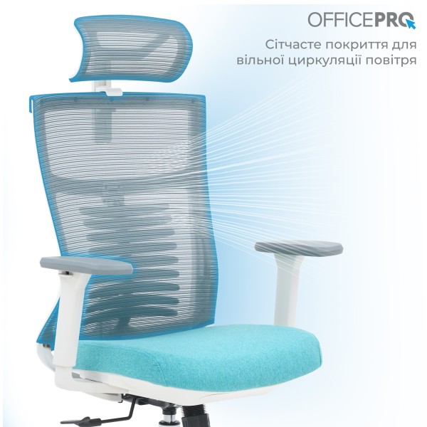 Крісло офісне Officepro Balance OC550-W-DG-BL