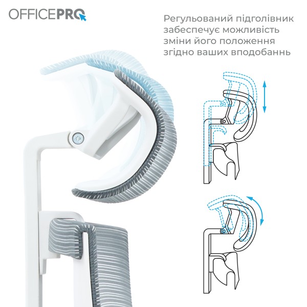 Крісло офісне Officepro Balance OC550-W-DG-BL