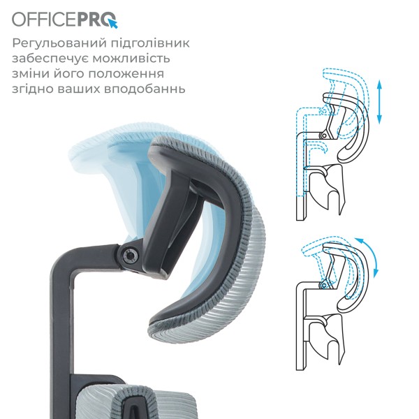 Крісло офісне Officepro Elegant OC600-B-DG-DG