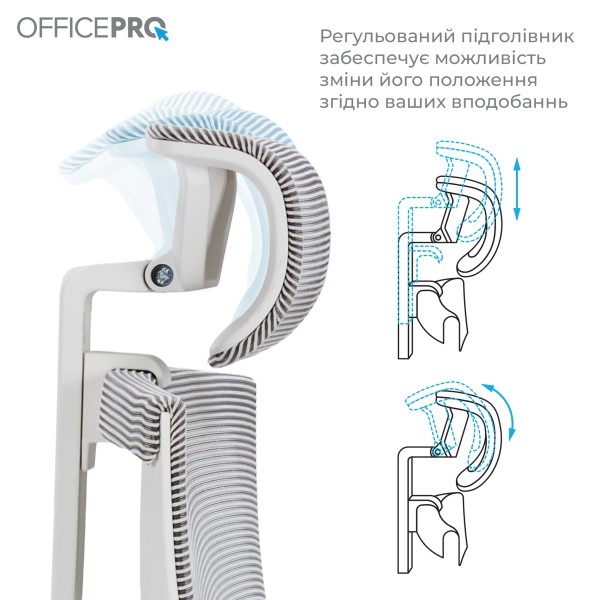 Офісне крісло Officepro Balance OC620-W-LG-LG