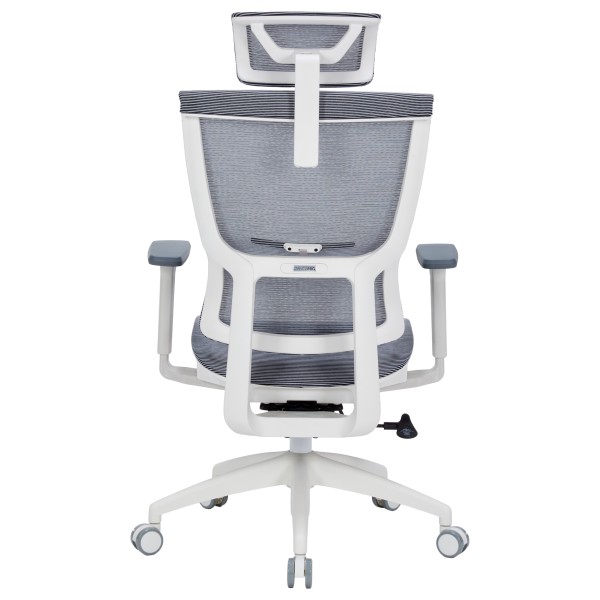 Офісне крісло Officepro Elegant OC660-W-DG-DG з сіткою та підголівником