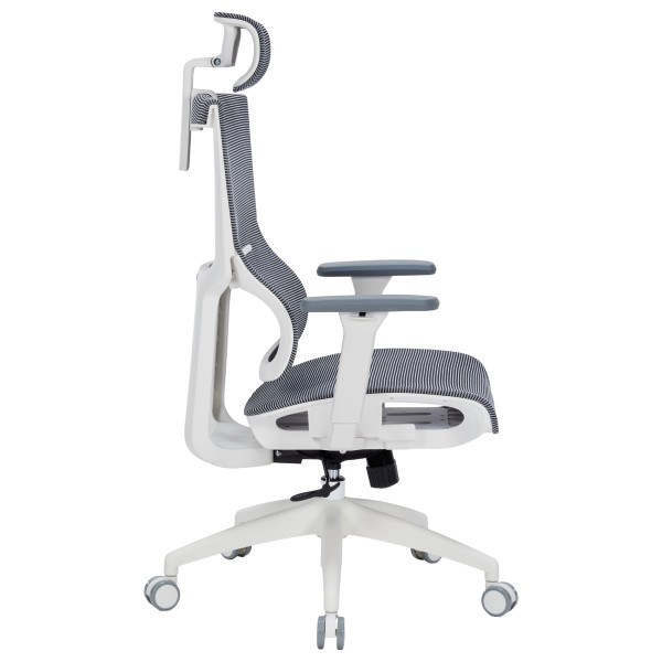 Офісне крісло Officepro Elegant OC660-W-DG-DG з сіткою та підголівником