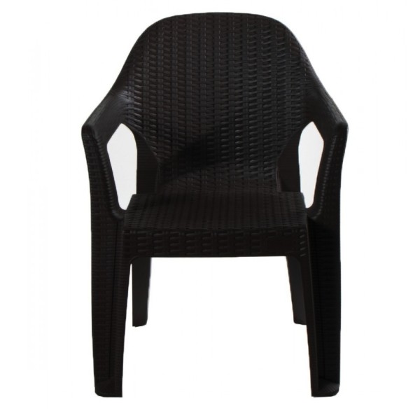 Стілець пластиковий ротанг Міла для дому та вулиці