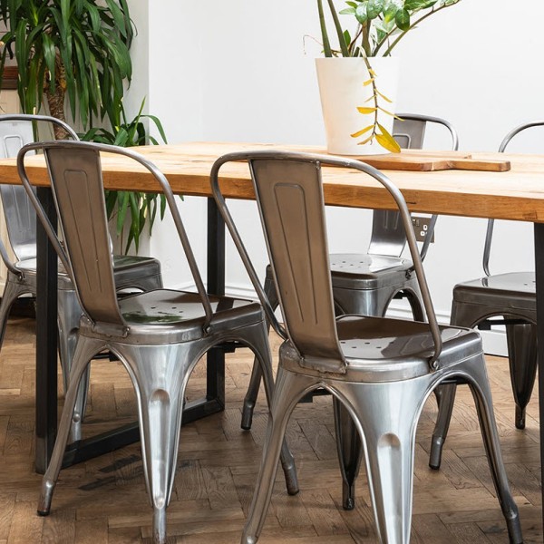 Стілець металевий полірований Толікс