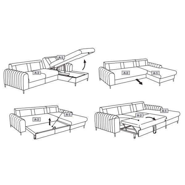 Диван кутовий розкладний Monaco — комфорт та стиль для вашої оселі