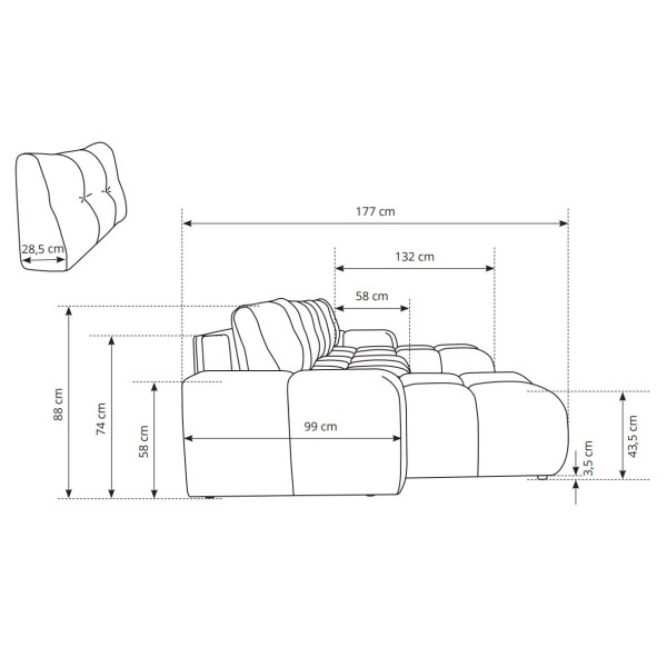 Диван кутовий розкладний Soho U