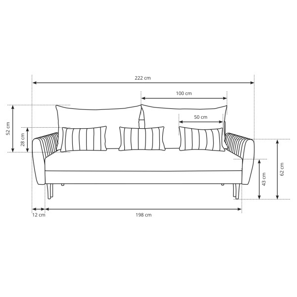 Диван розкладний Frezja — комфорт та стиль у вашій вітальні