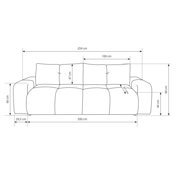 Диван розкладний Soho – Стильний та зручний вибір для вашої вітальні