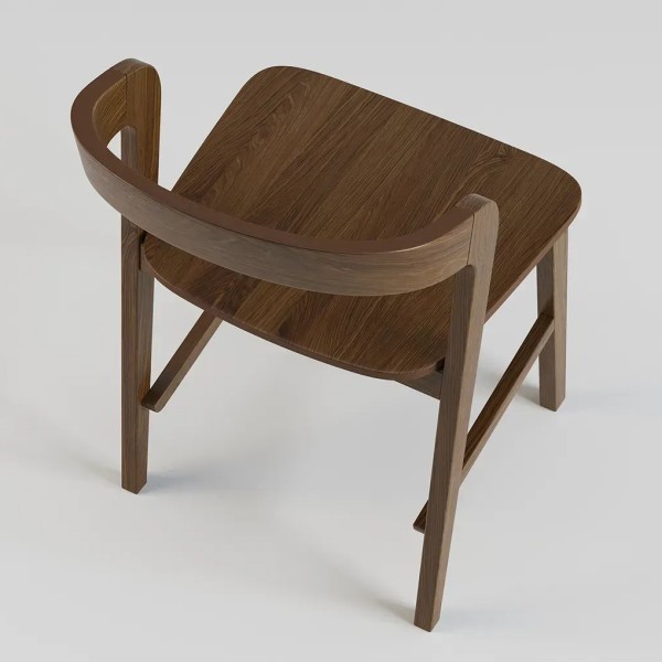 Cтілець Floki new темний горіх для кухні та кафе