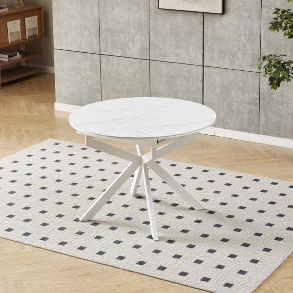 Круглий стіл Atlas 105 White leg – для стильного інтер'єру вашої кухні